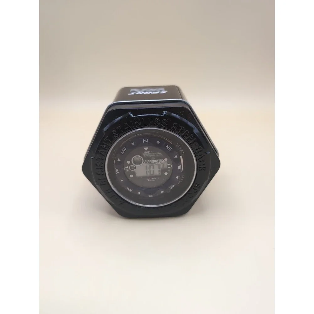 Aike Sports Digital Sport Watch Water Resistant Blue With Stainless Steel Back